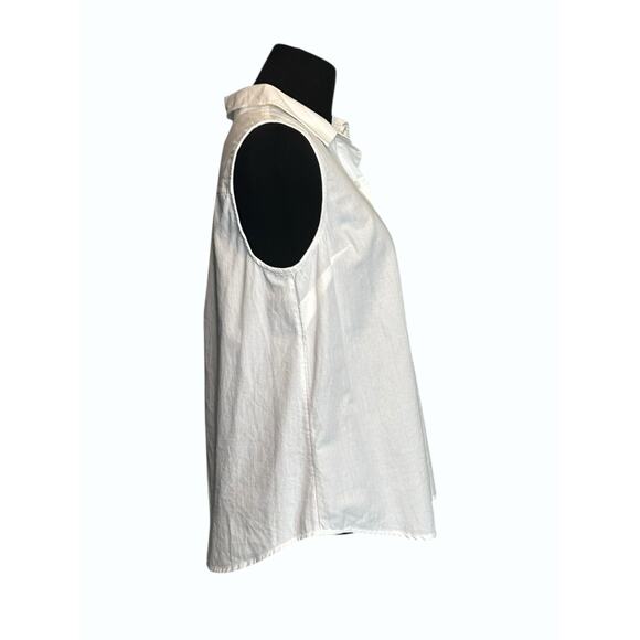 Kim Roger white sleeveless button shirt size PS - Picture 6 of 9